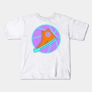 Orange High Top Sneaker Kids T-Shirt